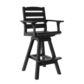 Napa Swivel Pub Side Chair in Black - CR Plastics