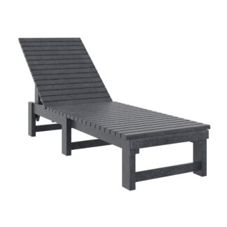 L99 Armless Chaise Lounge Chair by C.R. Plastics - Slate Grey