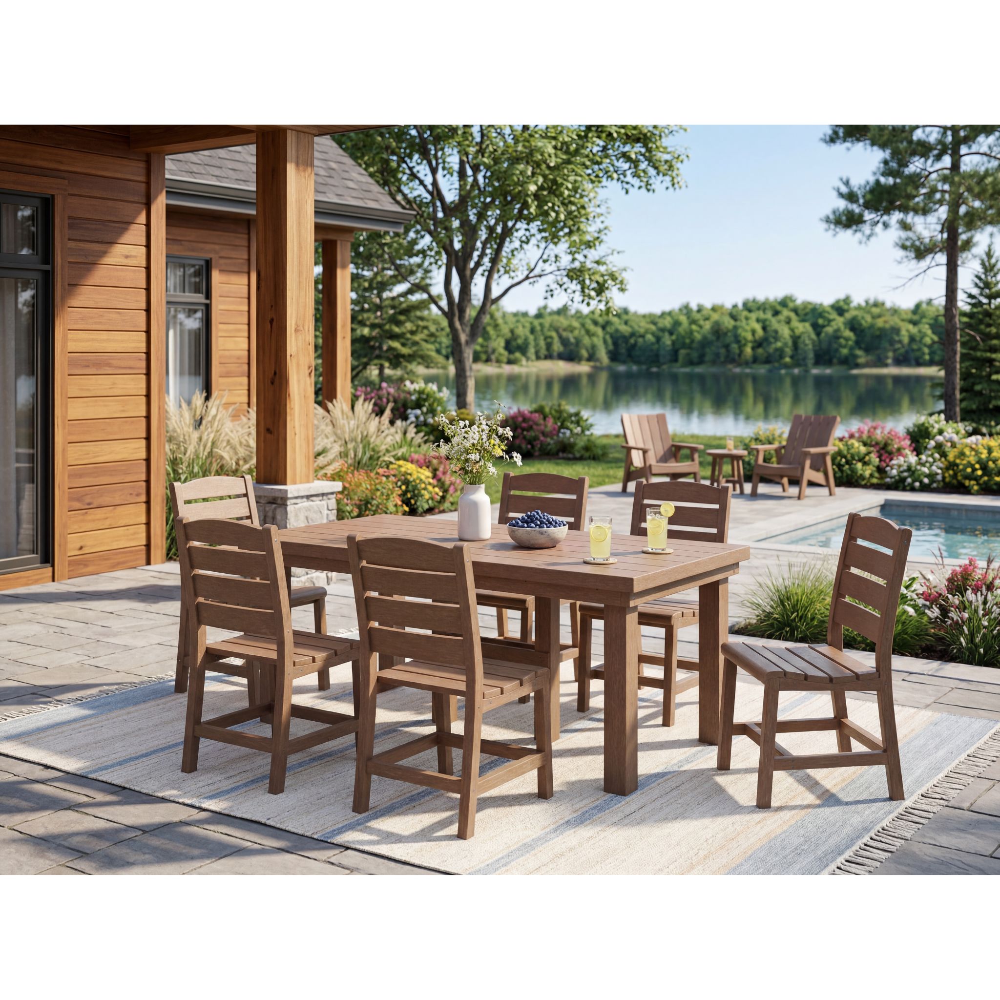 Napa 72" Outdoor Dining Table | C.R. Plastics - Image 2